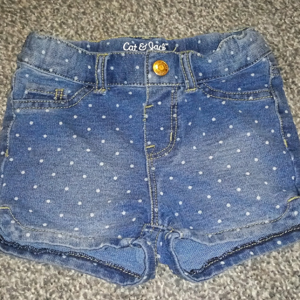 GIRLS SIZE 18 MONTHS CAT & JACK DENIM SHORTS